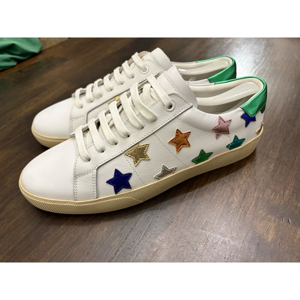 New Saint Laurent Mens / Womens Leather White Sneakers US 9/42EU Made In Italy